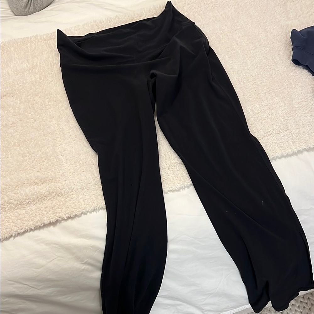 Wide leg Black Women's yoga Pants